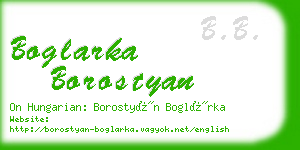 boglarka borostyan business card